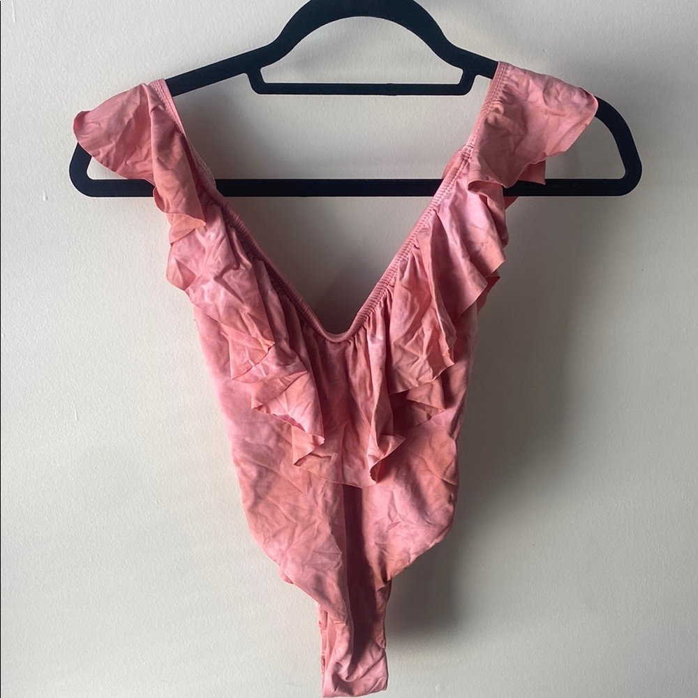 Blue Life Pink Swimsuit with Ruffles